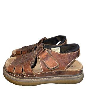 Vtg Y2k High Sierra Mick II Brown Fisherman Sandals Open Toe Mens Size 9 Leather